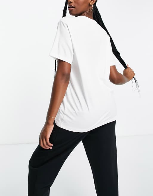 Camiseta blanca con detalle de logo de algodón ecológico de Calvin Klein, 4 de 4