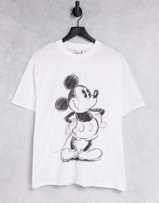 Camiseta blanca con dibujo de Mickey Mouse de Disney de Cra wallonieShops DESIGN Cra wallonieShops