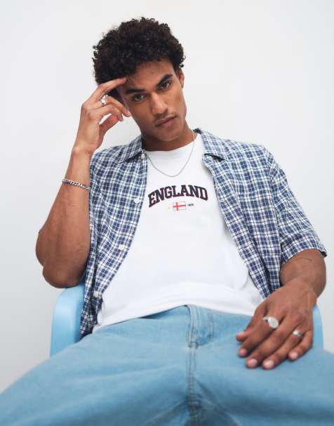 Camiseta blanca con diseño de Inglaterra para la Copa Mundial de Jack & Jones - view 1