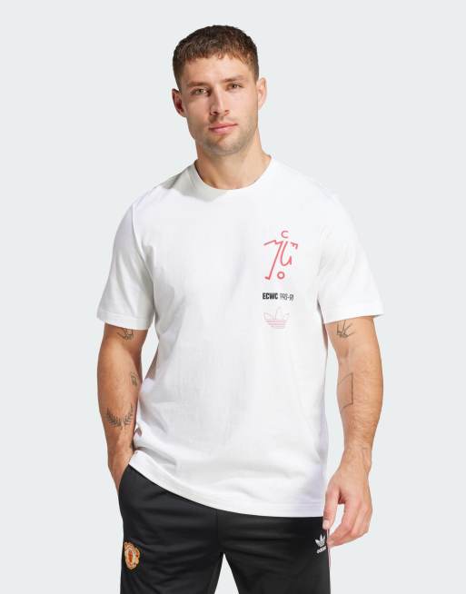 Camiseta blanca con diseño del Manchester United '91 de adidas Football