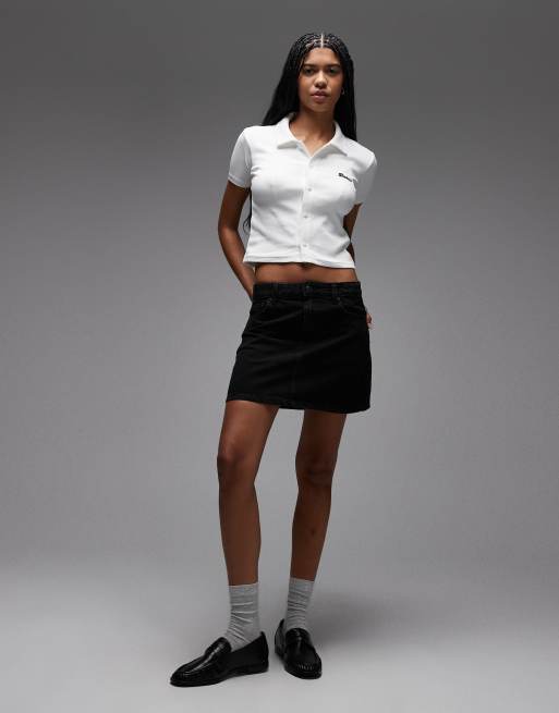 Camiseta blanca con diseño encogido y botones Tallasee de Dickies, 2 de 4