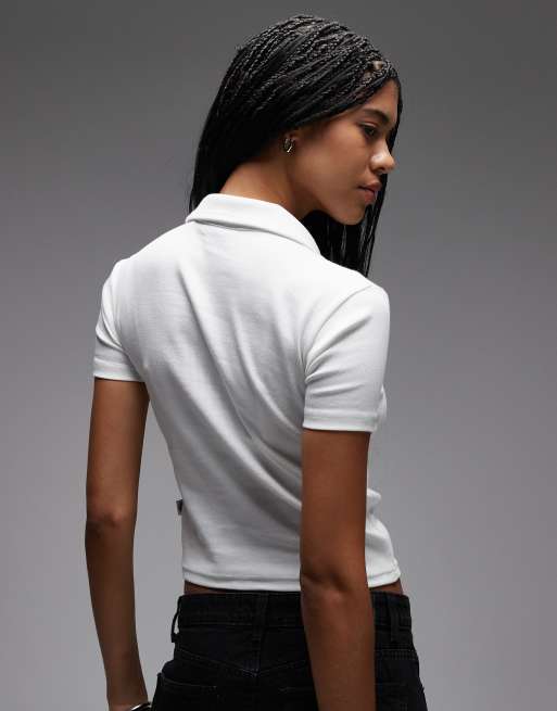 Camiseta blanca con diseño encogido y botones Tallasee de Dickies, 4 de 4