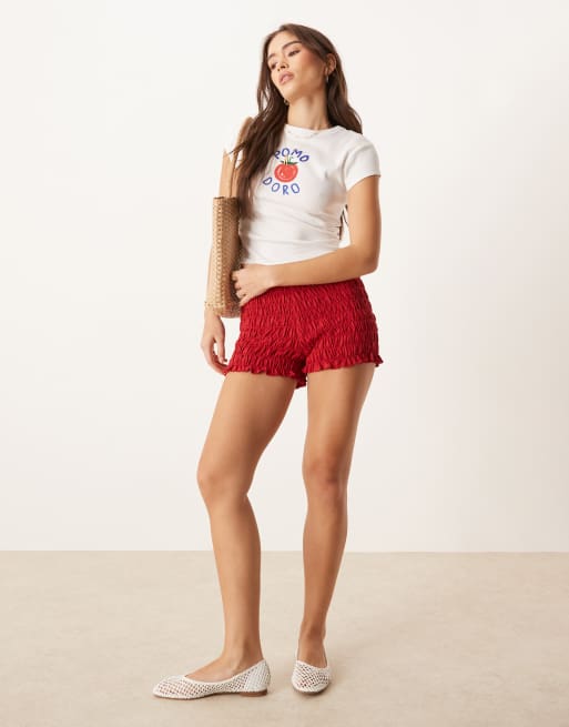 Camiseta blanca con diseño encogido y estampado gráfico de tomate de ASOS DESIGN, 3 de 4