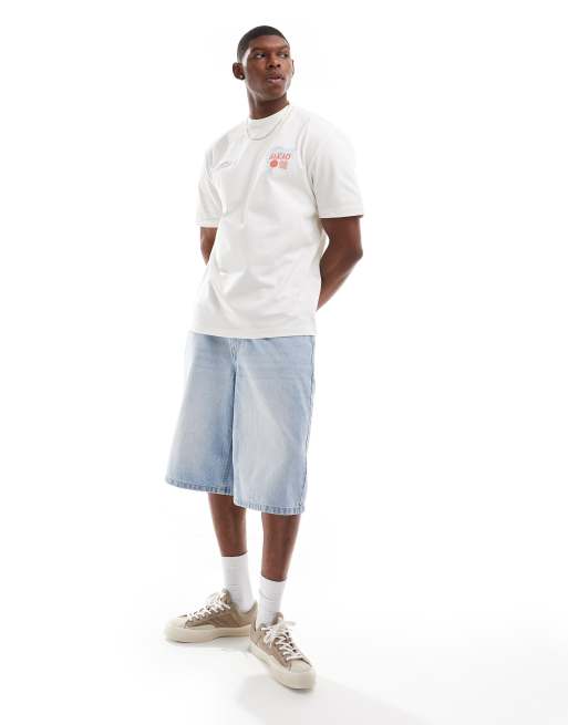 Camiseta blanca con diseño japonés bordado de River Island, 3 de 4