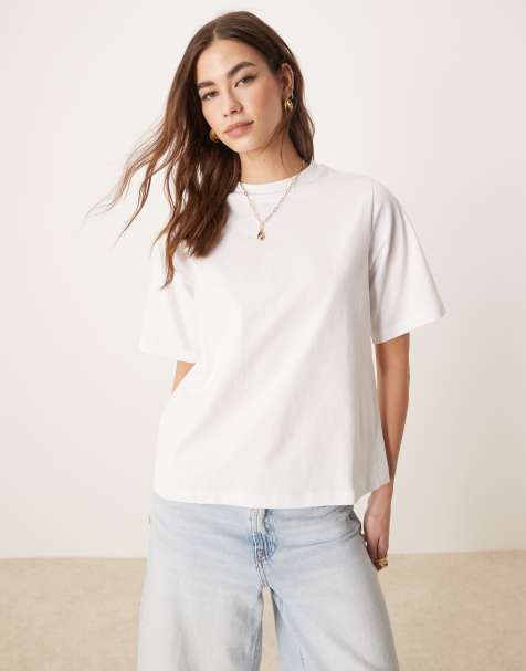 Camiseta blanca con espalda entallada de ASOS DESIGN - view 1