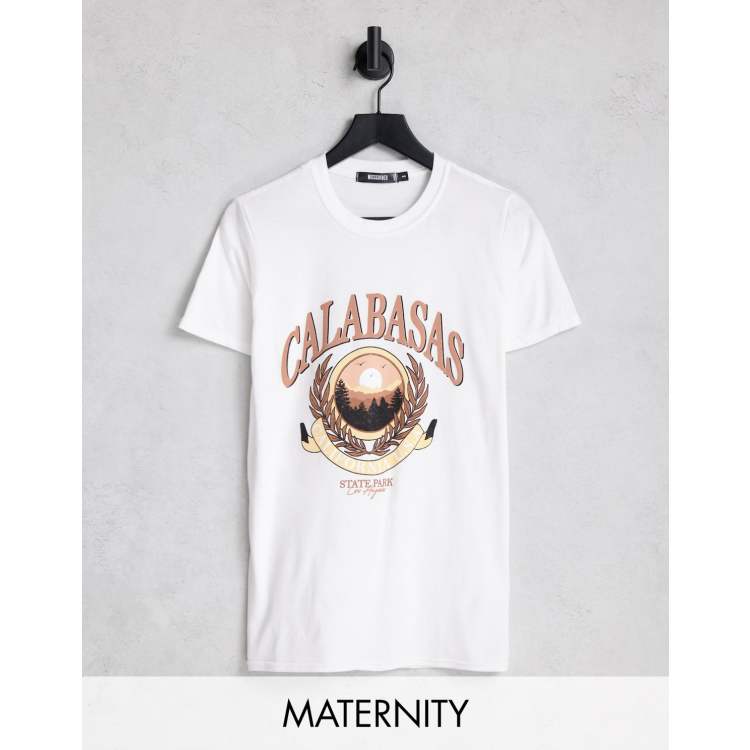 Camiseta blanca con estampado 