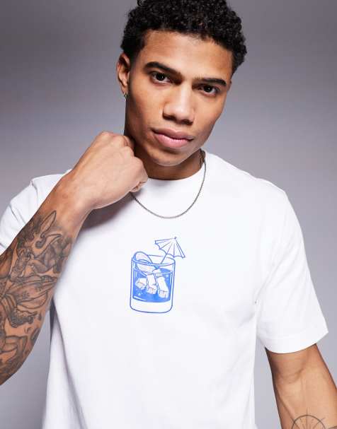 Camiseta blanca con estampado de bebida con hielo de adidas Sportswear - view 1
