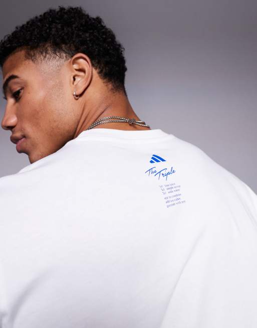 Camiseta blanca con estampado de bebida con hielo de adidas Sportswear, 4 de 4