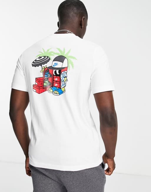 Camiseta blanca con estampado de cajas para de Nike | ASOS