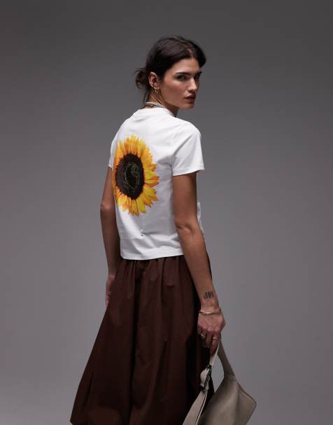 Camiseta blanca con estampado de girasol en la espalda de Carhartt WIP - view 1
