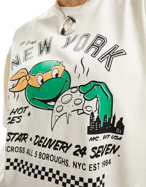 Camiseta blanca con estampado de Las Tortugas Ninja de Daisy Street