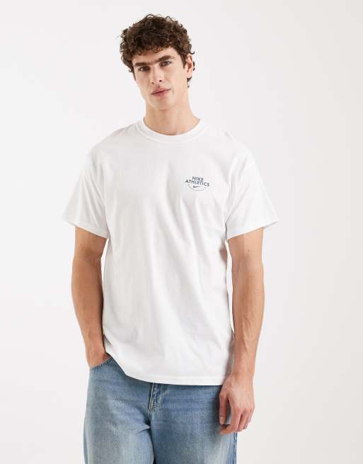 Camiseta blanca con estampado de palmera en la espalda de Nike, 3 de 5