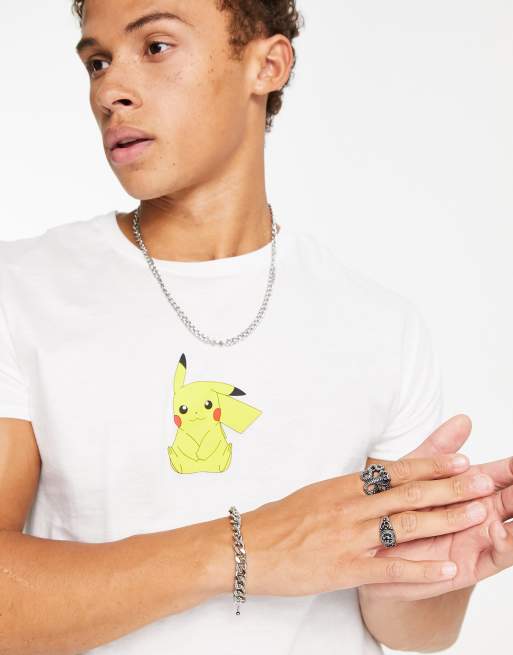 Camiseta blanca con estampado de Pikachu de Pokémon