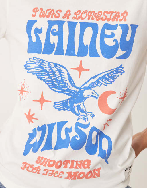 Camiseta blanca con estampado delantero de banda de Wrangler x Lainey Wilson, 3 de 4