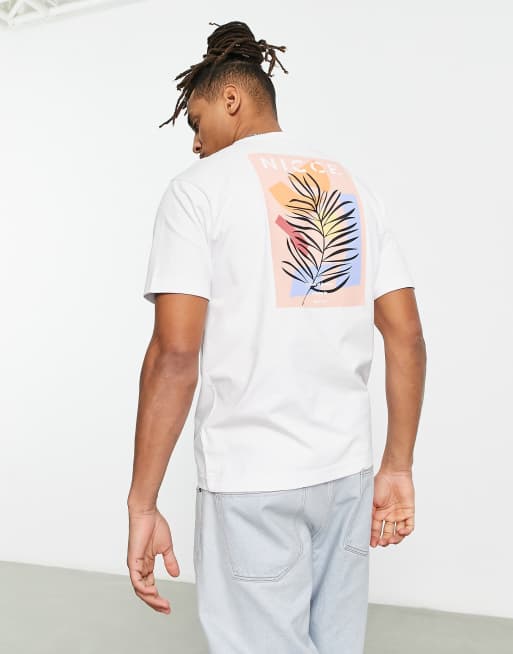 Camiseta blanca con estampado en el pecho y la espalda Summer Serie Two de Nicce