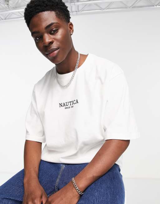 Camiseta blanca con estampado en la espalda Archive Bryant de Nautica, 2 de 4