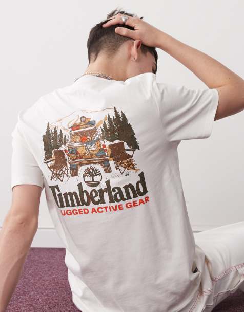 Camiseta blanca con estampado en la espalda Back On The Road de Timberland - view 1