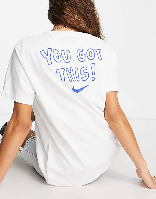 Perforar bolígrafo densidad Camiseta blanca con estampado en la espalda de Nike Football | ASOS