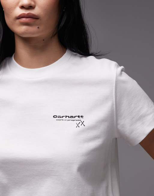 Camiseta blanca con estampado en la espalda Garble de Carhartt WIP, 4 de 4