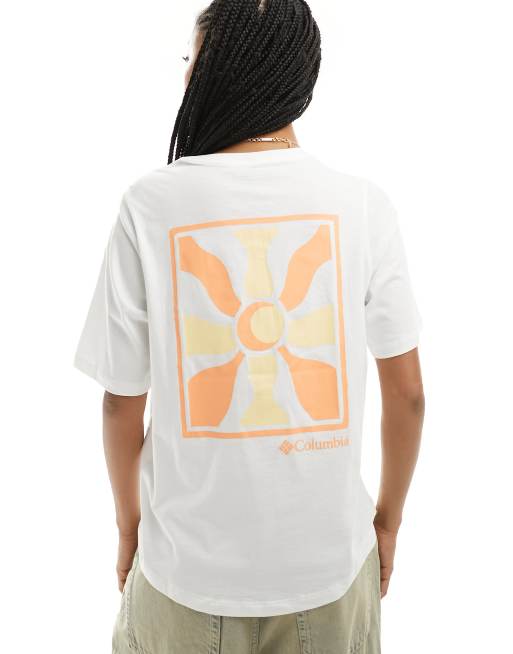 Camiseta blanca con estampado en la espalda North Cascades de Columbia