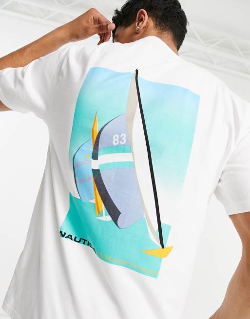 Camiseta blanca con estampado en la espalda Raggy de Nautica Competition, 3 de 4