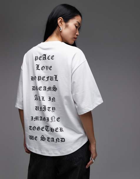 Camiseta blanca con estampado en la espalda Vision Amelie de AllSaints - view 1