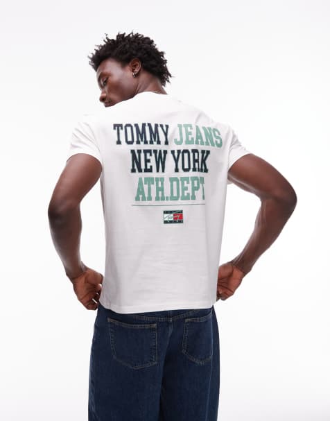 Camiseta blanca con estampado gráfico "Athletic Dept" en la espalda de Tommy Jeans - view 1