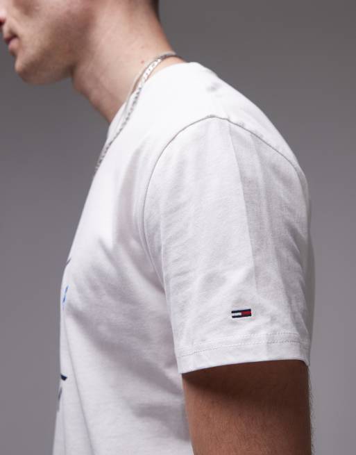 Camiseta blanca con estampado gráfico circular "USA" de Tommy Jeans, 4 de 5
