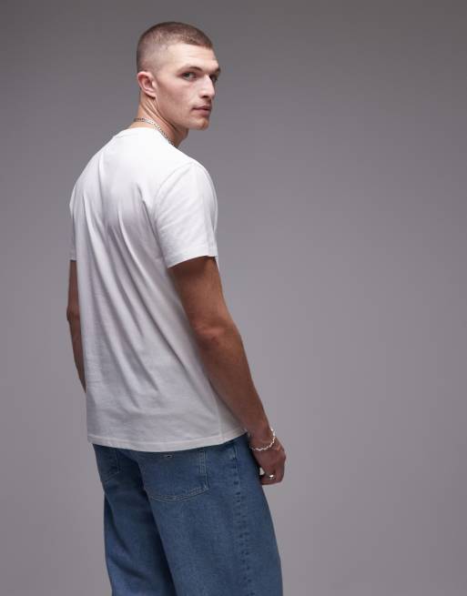 Camiseta blanca con estampado gráfico circular "USA" de Tommy Jeans, 5 de 5