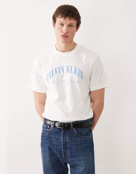 Camiseta blanca con estampado gráfico de Calvin Klein Jeans - view 1