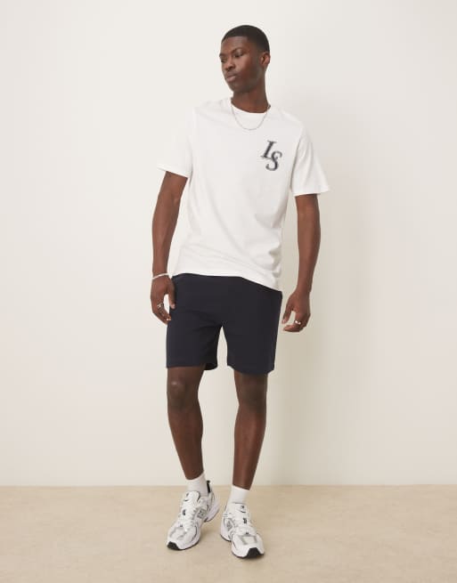 Camiseta blanca con estampado gráfico de emblema de Lyle & Scott, 3 de 4