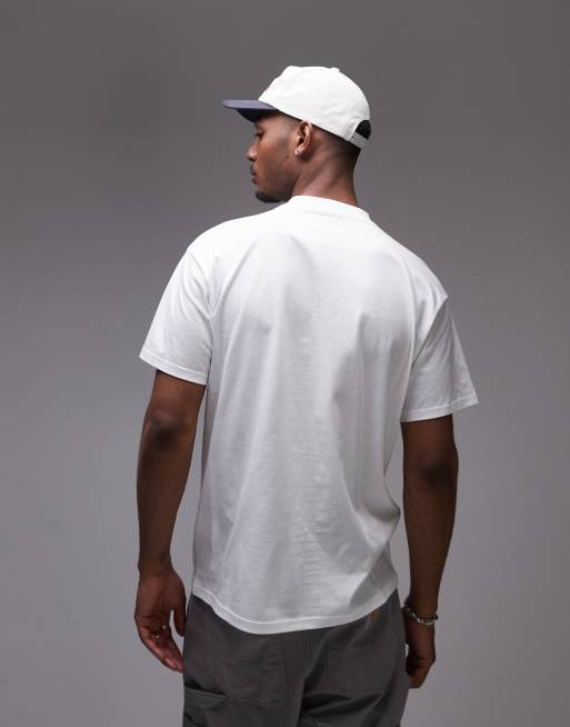 Camiseta blanca con estampado gráfico de mapa antiguo de Carhartt WIP, 4 de 4