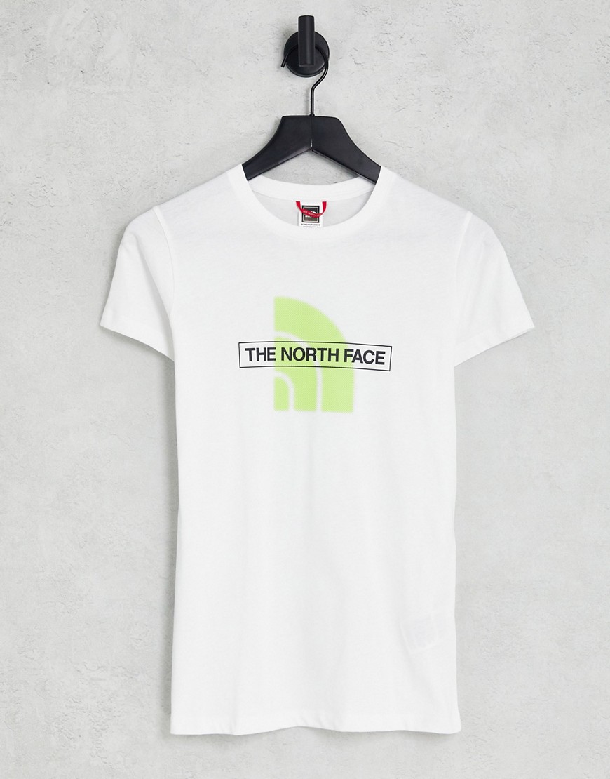 camiseta blanca con estampado gráfico de the north face-blanco