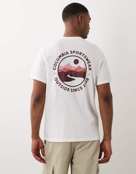 Camiseta blanca con estampado gráfico en la espalda CSC Outdoor de Columbia - view 1