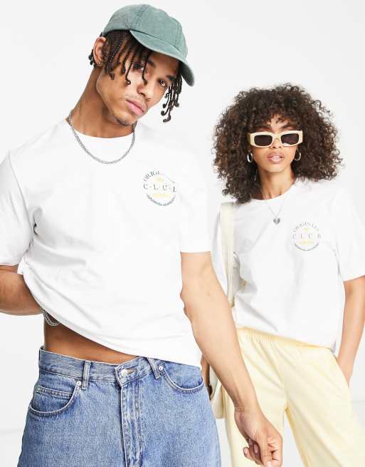 Camiseta blanca con estampado gráfico en la espalda Sports Resort Club de adidas Originals