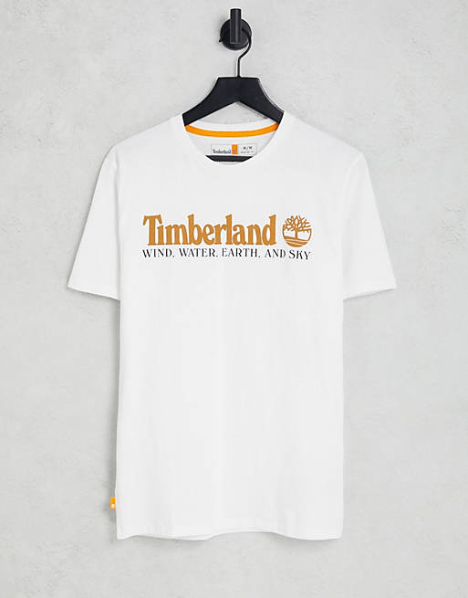 Hombre Tops | Camiseta blanca con estampado gráfico en la parte delantera New Core de Timberland - XM81667