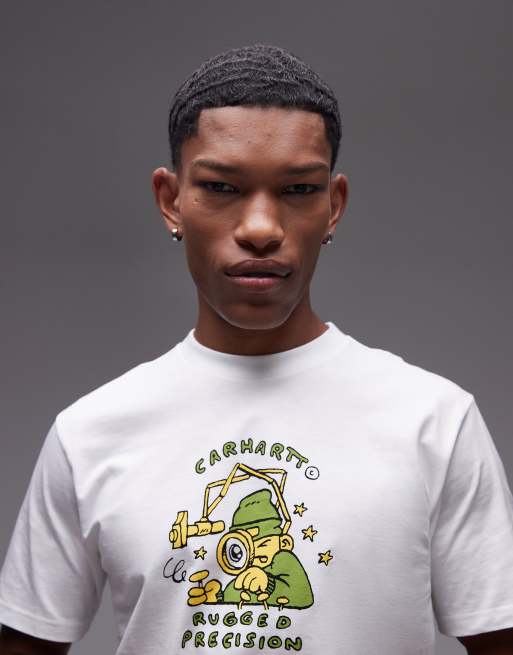 Camiseta blanca con estampado gráfico "Precision Work" de Carhartt WIP, 2 de 4
