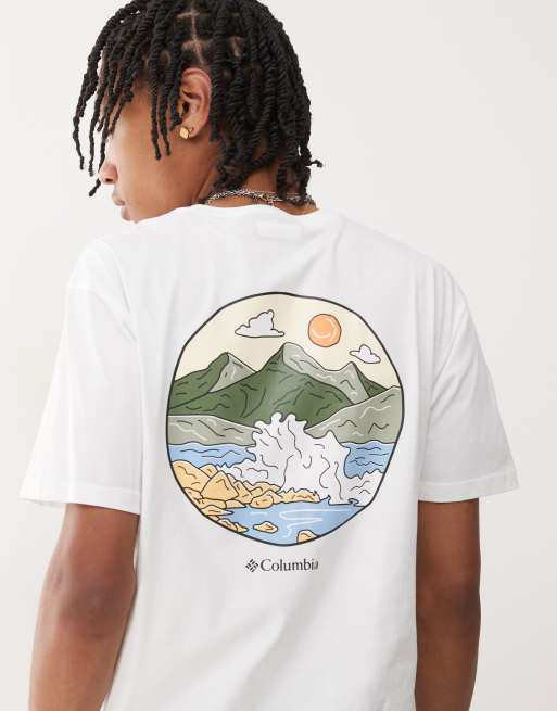 Camiseta blanca con estampado gráfico Strark Creek de Columbia