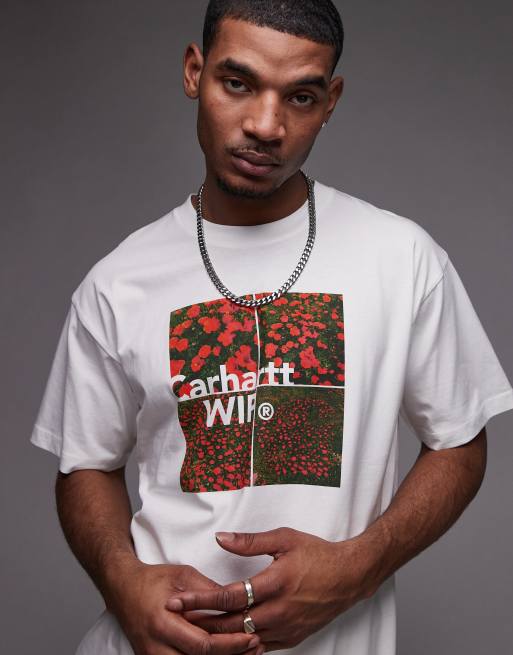 Camiseta blanca con estampado gráfico Valley de Carhartt WIP, 2 de 4