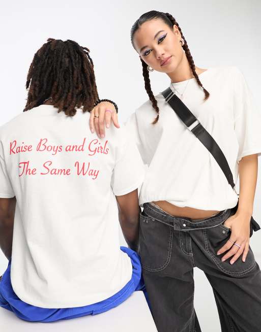 Camiseta blanca con estampado 