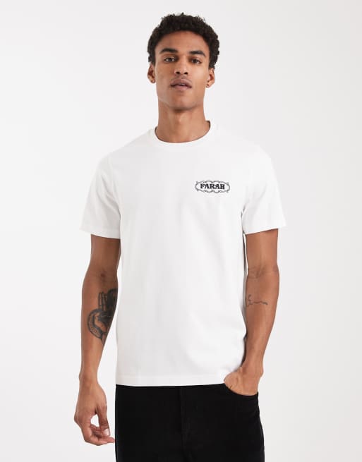 Camiseta blanca con gráfico Hawthorne de Farah, 3 de 5