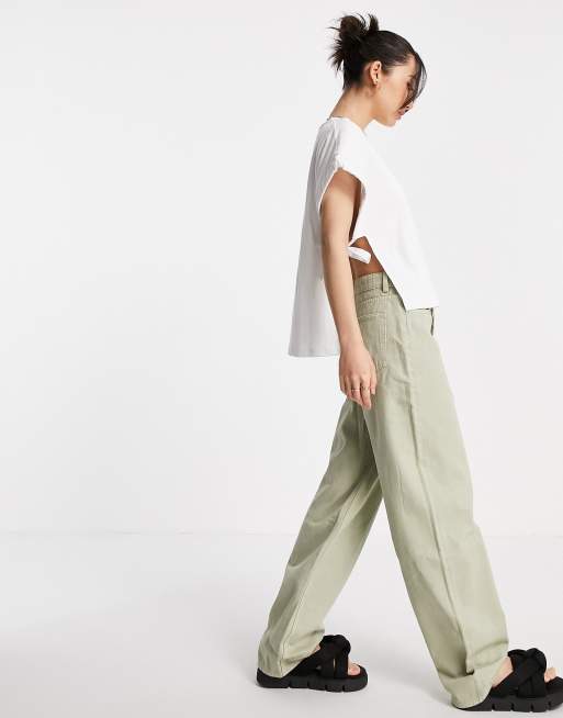 Camiseta blanca con laterales anudados de Mango