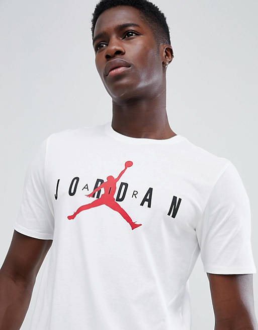 Círculo de rodamiento Subproducto Acuario Camiseta blanca con logo Air AA1907-100 de Nike Jordan | ASOS