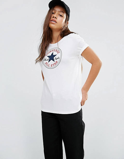 Camiseta blanca con logo clásico de Converse | ASOS