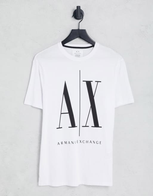 Camiseta blanca con logo de Armani Exchange