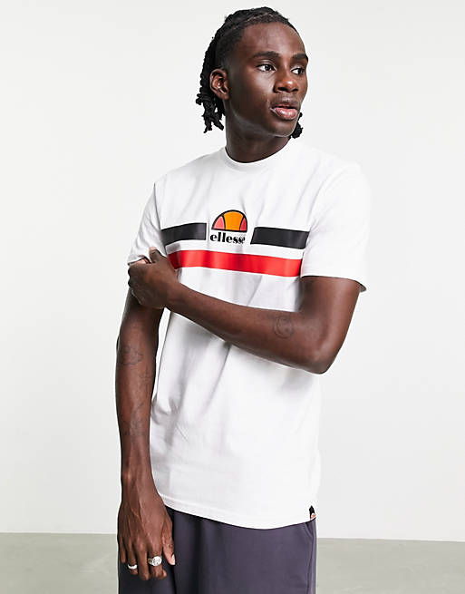Hombre Tops | Camiseta blanca con logo de ellesse - AU65525