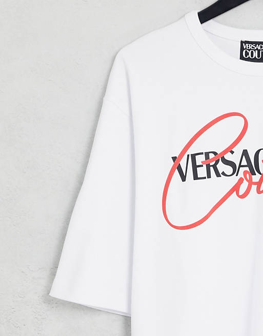 Hombre Other | Camiseta blanca con logo de estilo años 90 de Versace Jeans Couture - SM15517
