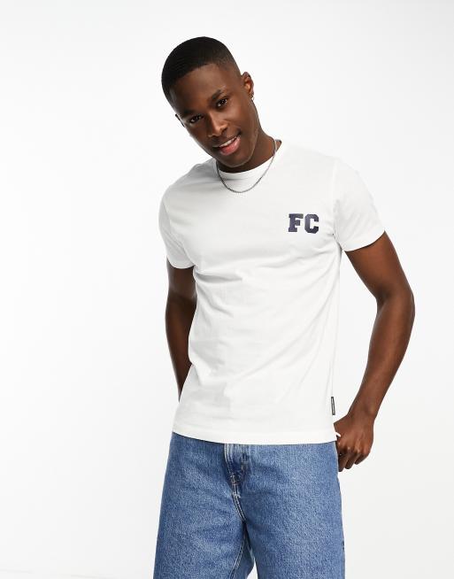 Camiseta blanca con logo de estilo universitario de French Connection