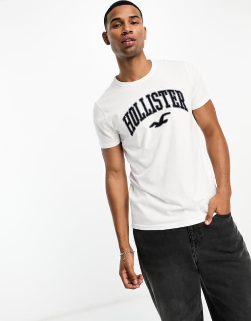 Camiseta hollister blanca mujer sales