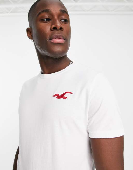 Camiseta blanca hollister outlet